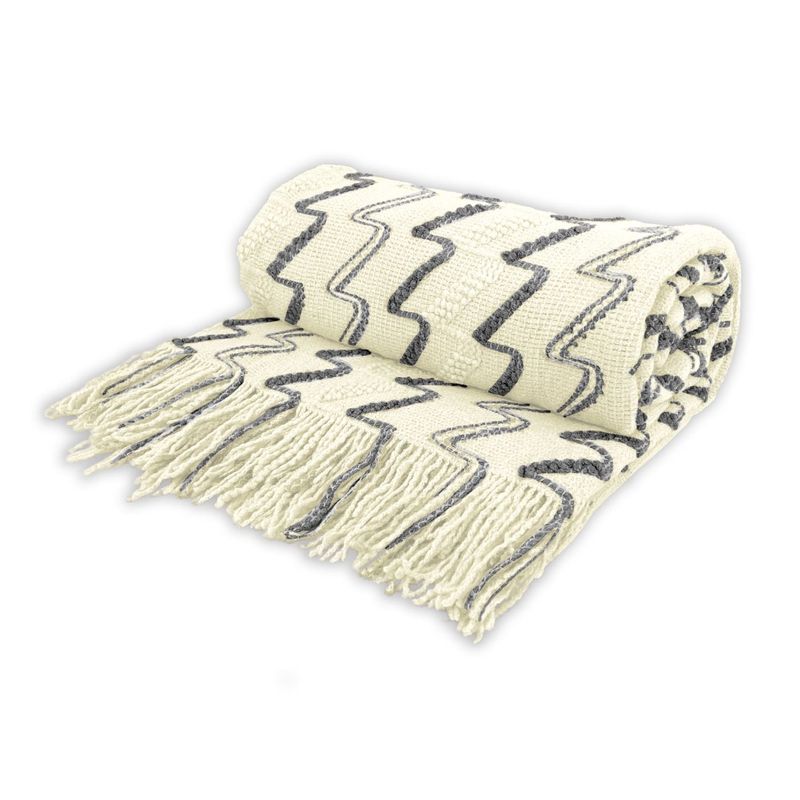 GENERICO - Manta Cobija Frazada Suave Tejida Decor 152x127cm Refjazmin Blanco Jazmin