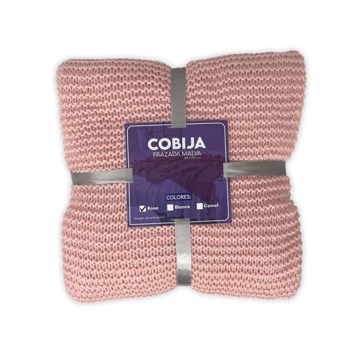 DIMATEX LEON - Manta Cobija Frazada Suave Tejida Decor 152x127cm Refmalva Rosa