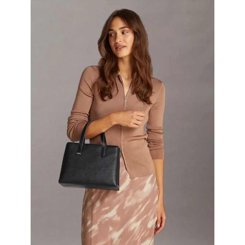 CALVIN KLEIN - Billetera negra tipo tote Calvin Klein