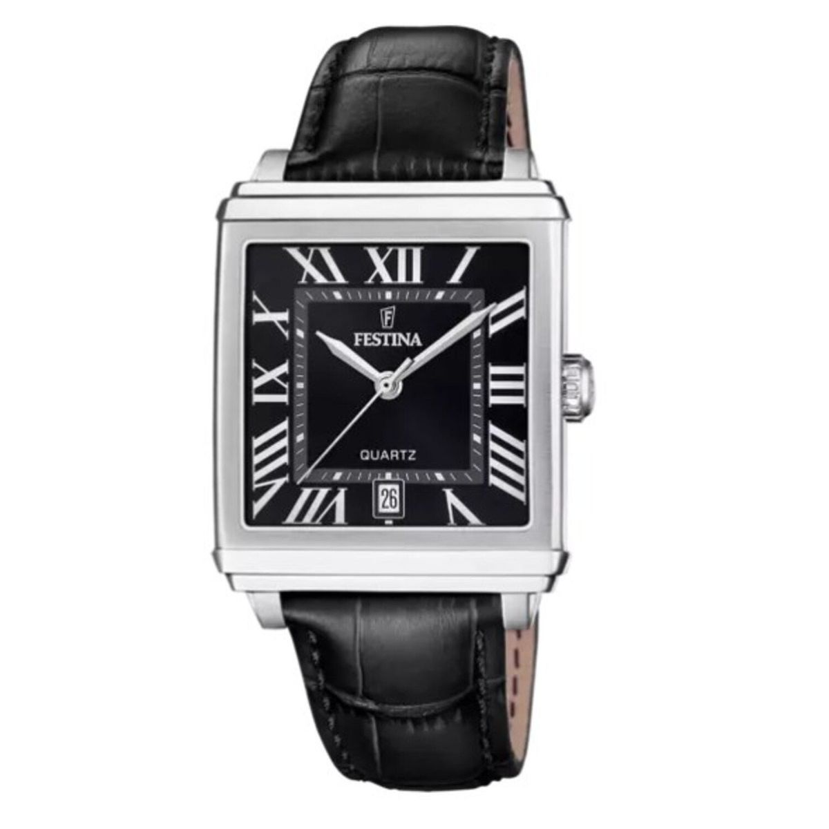 FESTINA - Reloj Festina Hombre Cuero Negro 50m F20681.3 Plateado