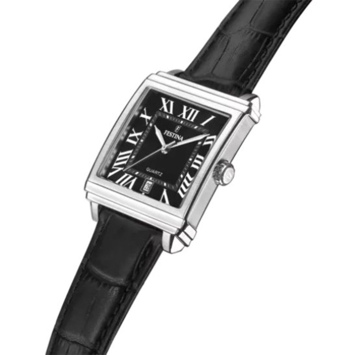 FESTINA - Reloj Festina Hombre Cuero Negro 50m F20681.3 Plateado