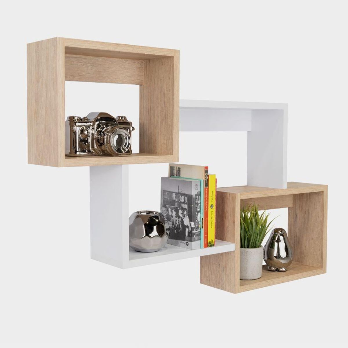 RTA DESIGN - Repisas Alfa Claro y Blanco X 3 Módulos