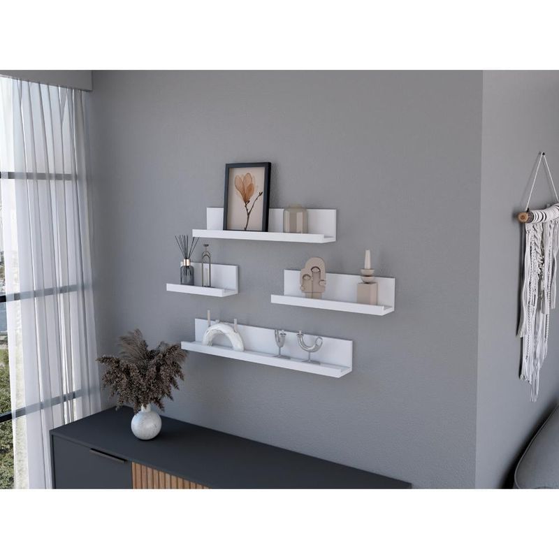 RTA DESIGN - Set de Repisas Julia Blanco X4 Unidades