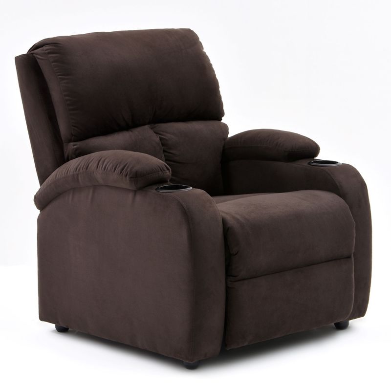 ELITE LIVING - SILLA RECLINABLE PUSH AMBER CHOCOLATE MICROFIBRA