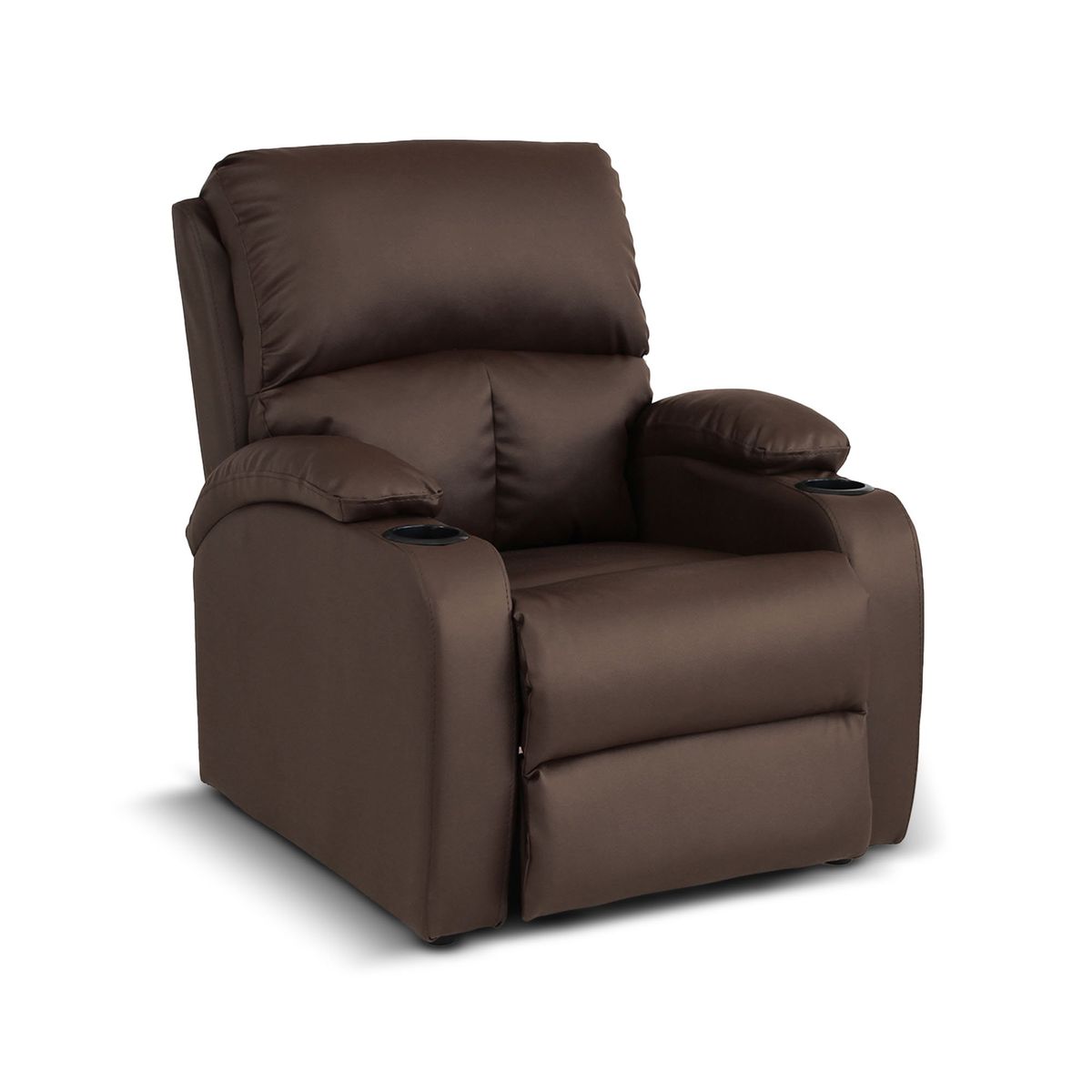 ELITE LIVING - SILLA RECLINABLE PUSH ARM AMBER CHOCOLATE SINTETICO