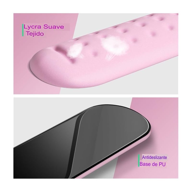 GENERICO - Reposamuñeca Ergonómico Para Teclado Color Rosa