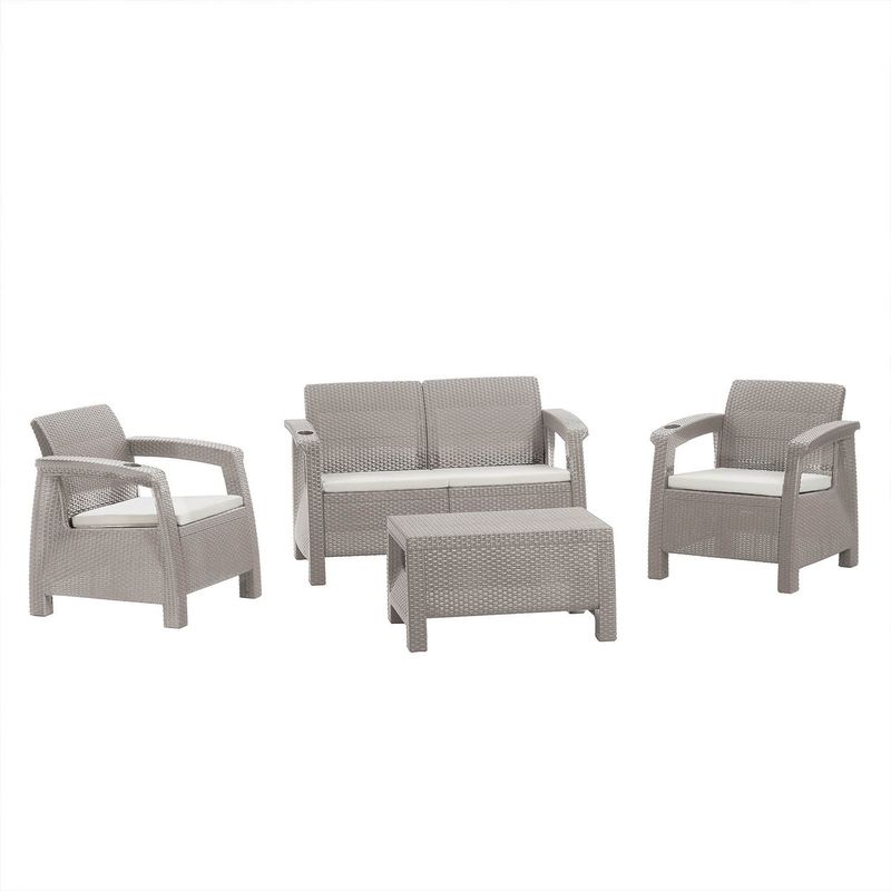 PLASTICOS MQ - Juego De Sala Ferr Comfort Taupe