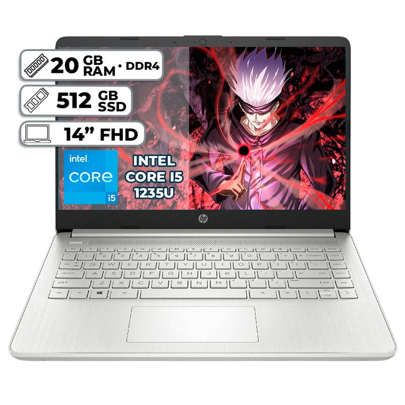 HP - PORTATIL HP INTEL CORE I5 1235U 20GB RAM 512GB SSD PANTALLA 14 FHD