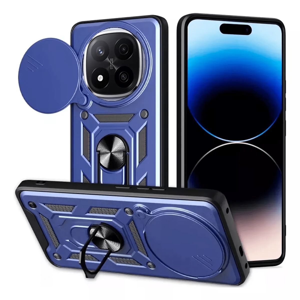 GENERICO - Funda Case Slider Compatible Xiaomi Note 14 Pro Plus Azul