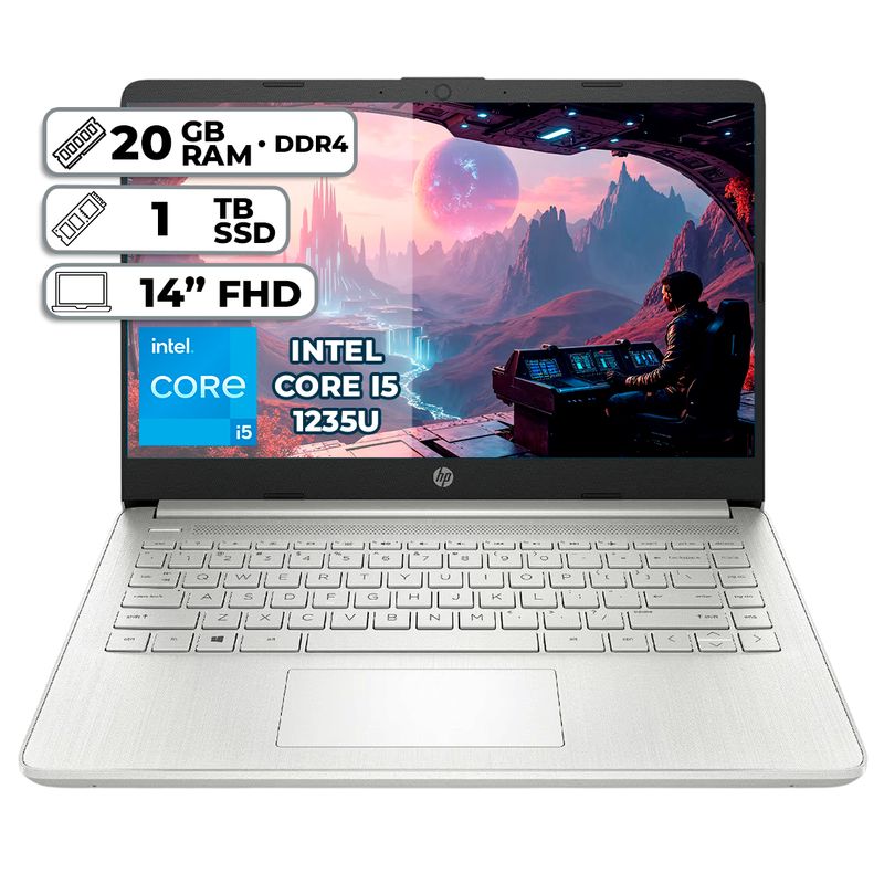 HP - PORTATIL HP INTEL CORE I5 1235U 20GB RAM 1TB SSD PANTALLA 14 FHD