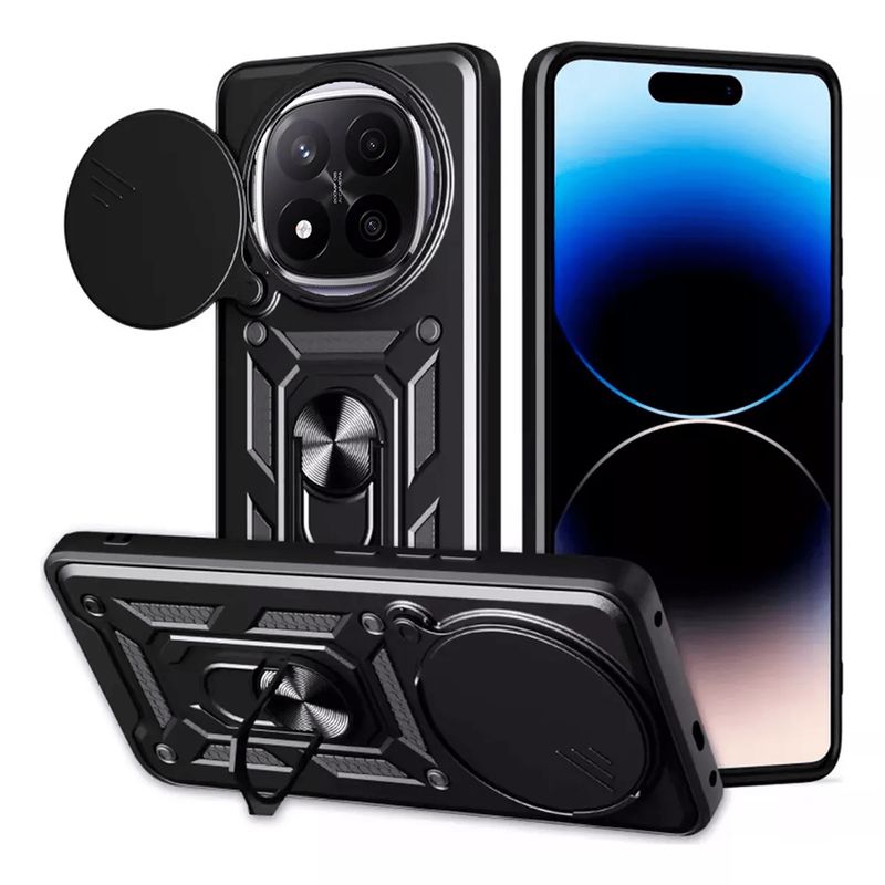 GENERICO - Funda Case Slider Compatible Xiaomi Note 14 Pro Plus Negro