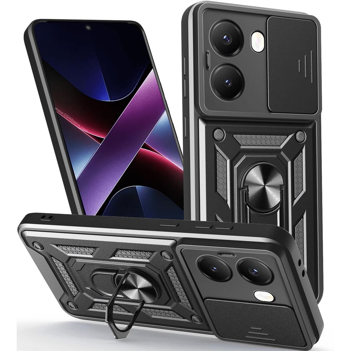 GENERICO - Funda Case Slider Compatible Xiaomi Poco X7 Pro 5G Negro