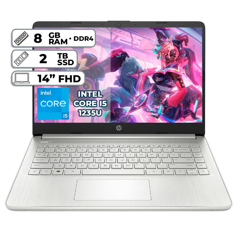 HP - PORTATIL HP INTEL CORE I5 1235U 8GB RAM 2TB SSD PANTALLA 14 FHD