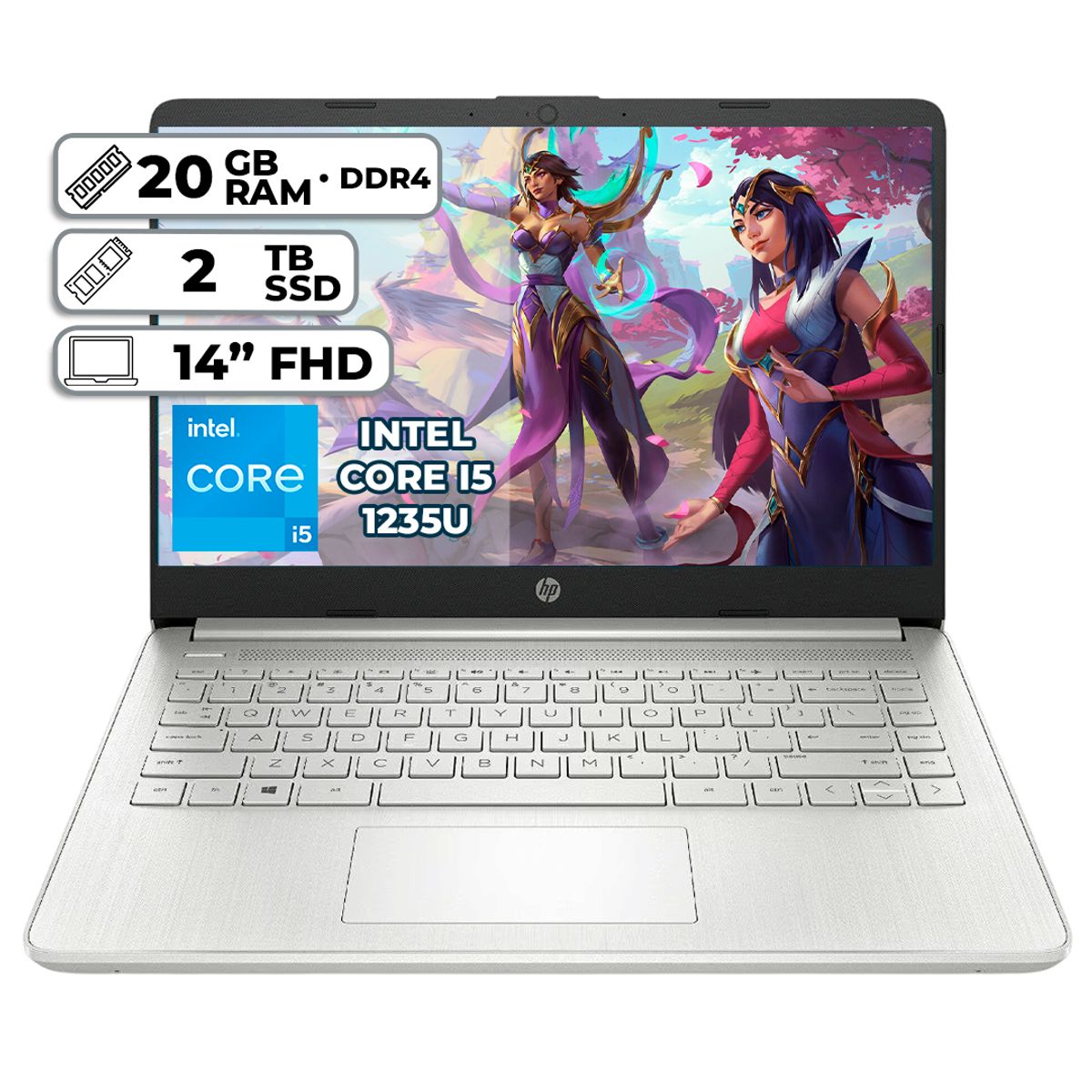 HP - PORTATIL HP INTEL CORE I5 1235U 20GB RAM 2TB SSD PANTALLA 14 FHD