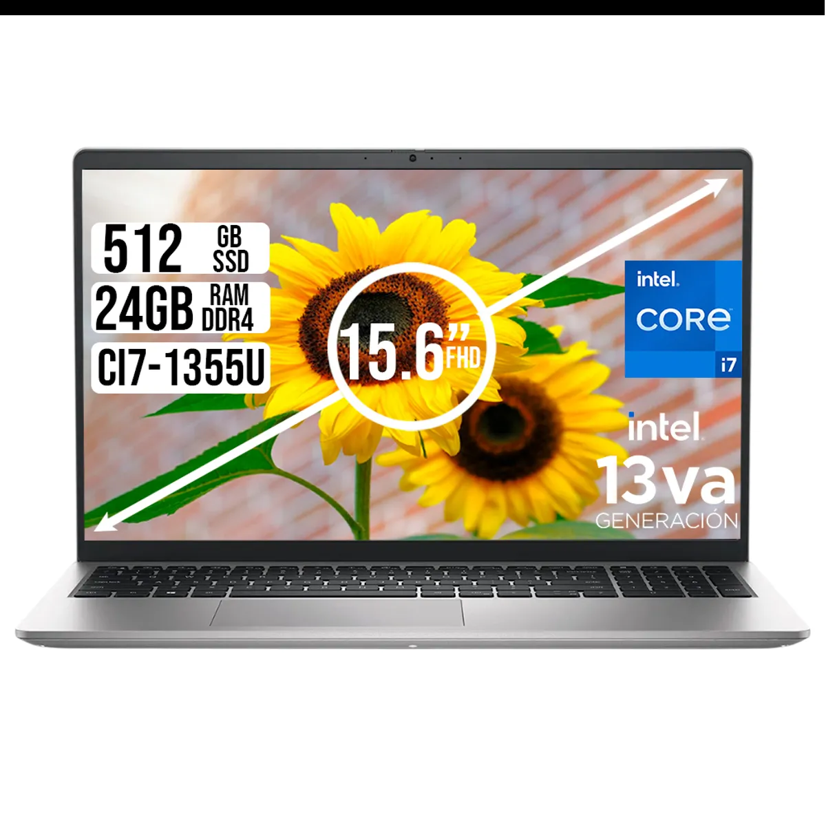 DELL - PORTATIL DELL 15 INTEL CORE I7-1355U SSD 512GB RAM 24GB LED 15,6" FHD