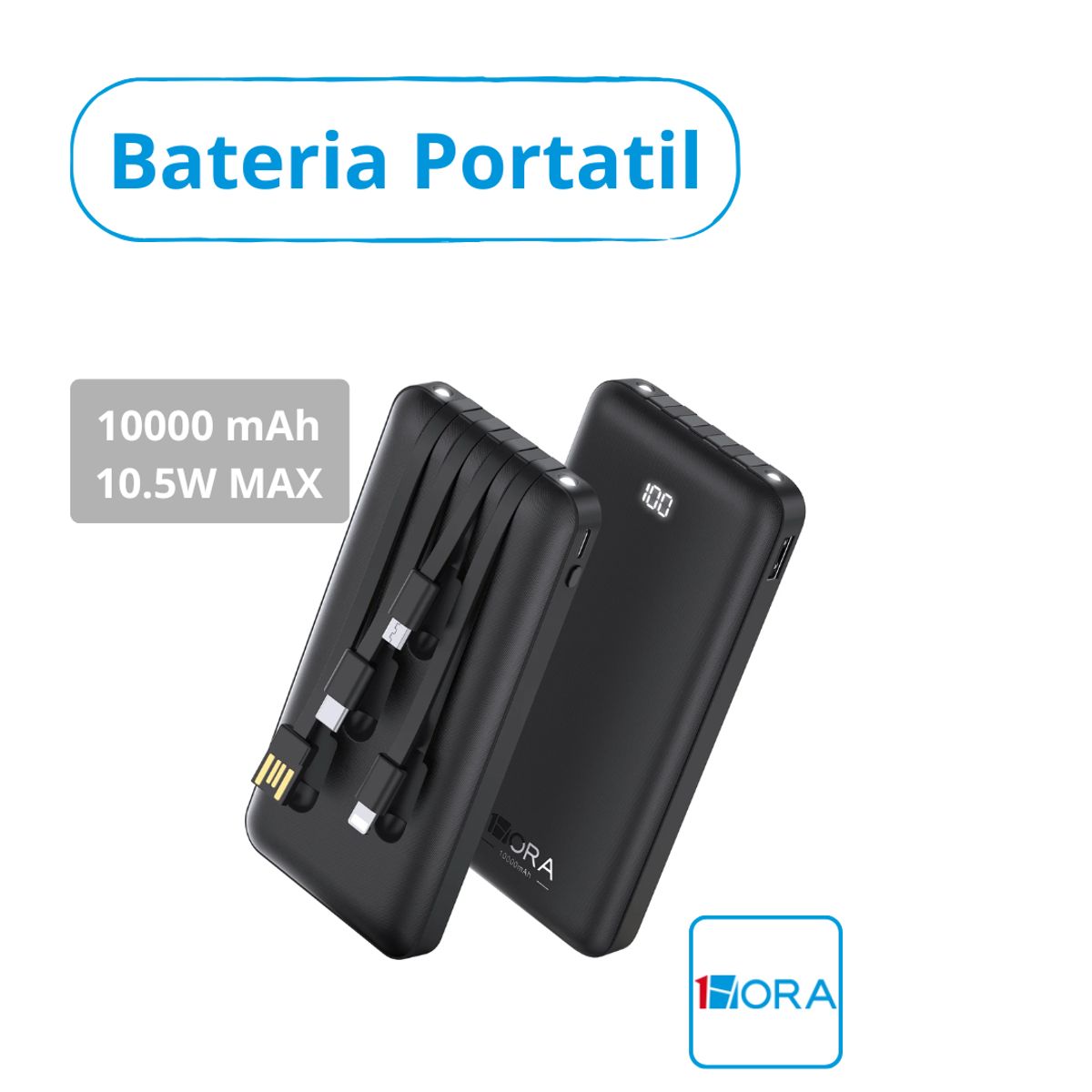 1HORA - Batería Portátil 1Hora GAR148  10000mAh