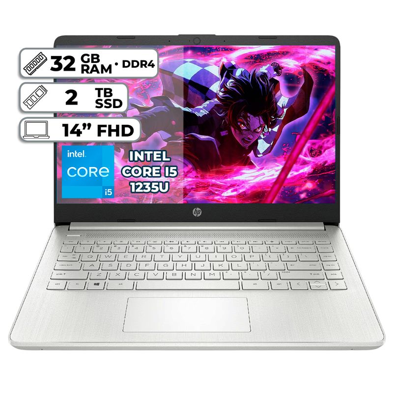 HP - PORTATIL HP INTEL CORE I5 1235U 32GB RAM 2TB SSD PANTALLA 14 FHD
