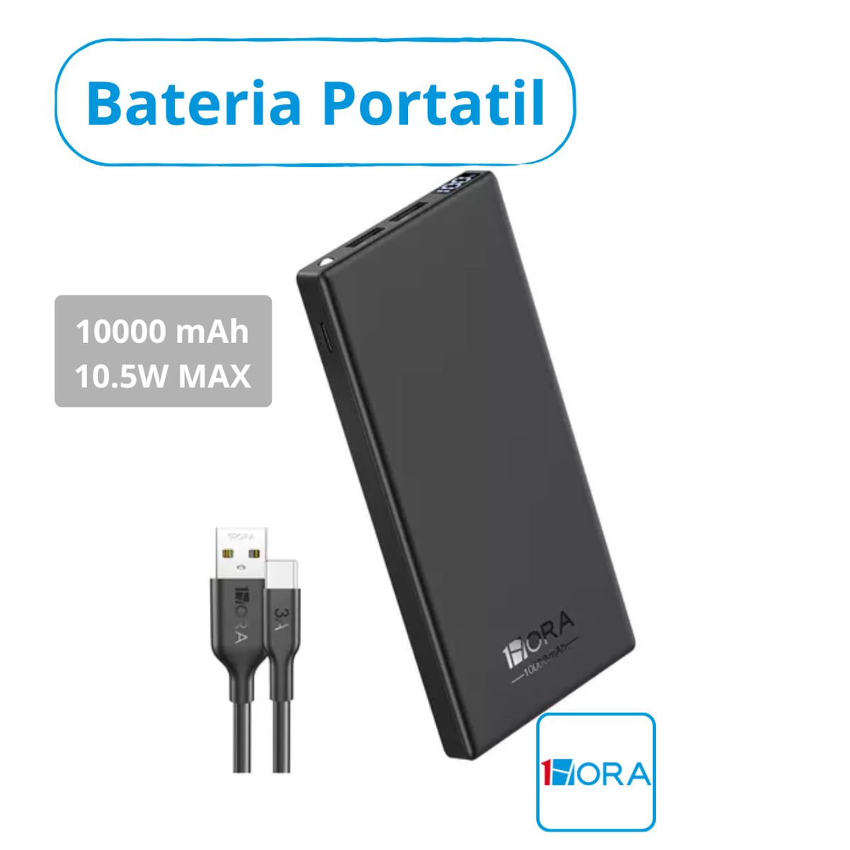 1HORA - Batería Portátil 1Hora GAR263  10000mAh
