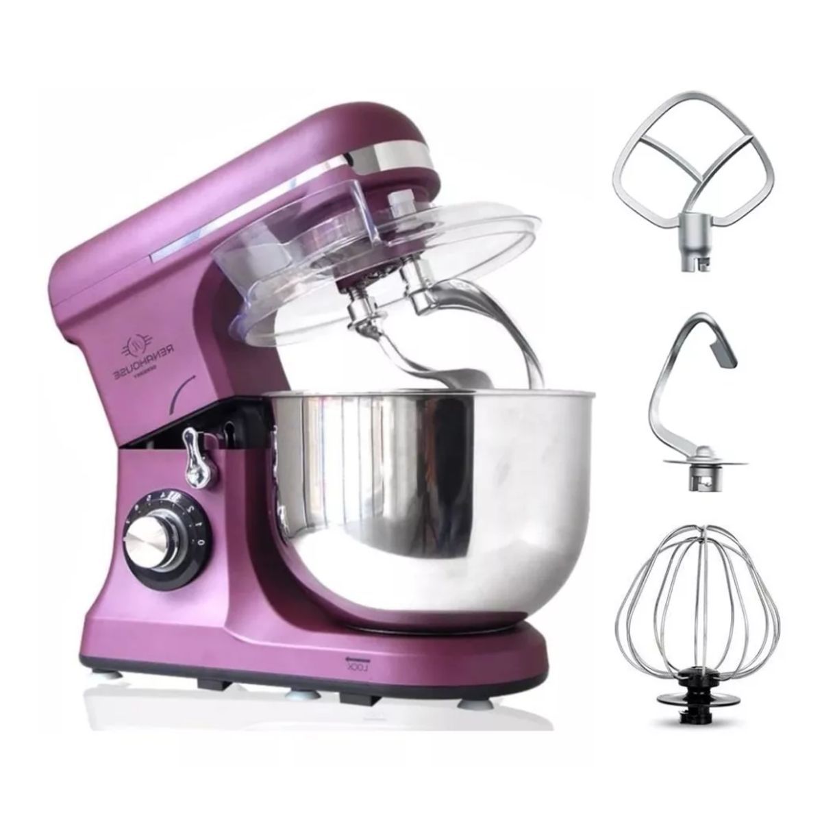 GENERICO - Batidora Planetaria 7l Motor 300w Con Bowl Acero Inoxidable