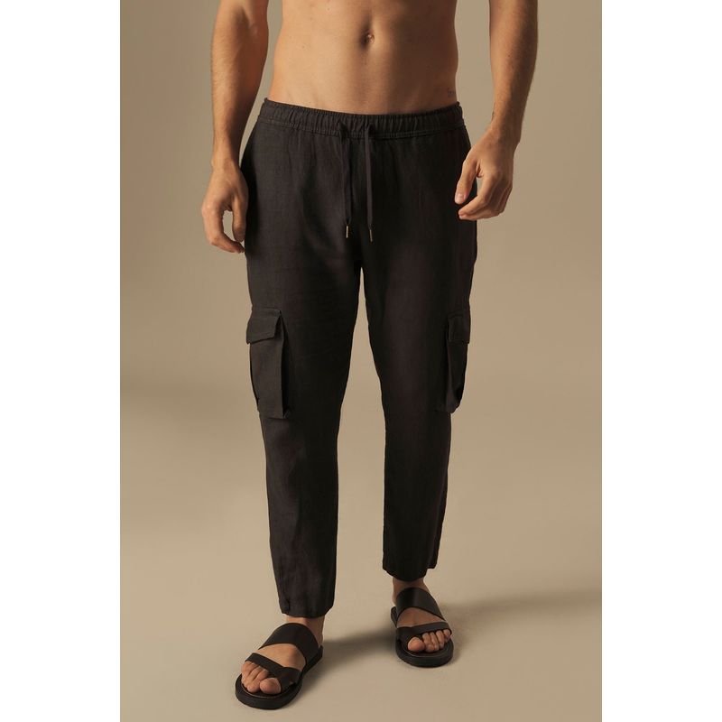 ILOT - PANTALÓN CABO TIPO CARGO FIT CLÁSICO EN LINO  MARCA ILOT PH57052