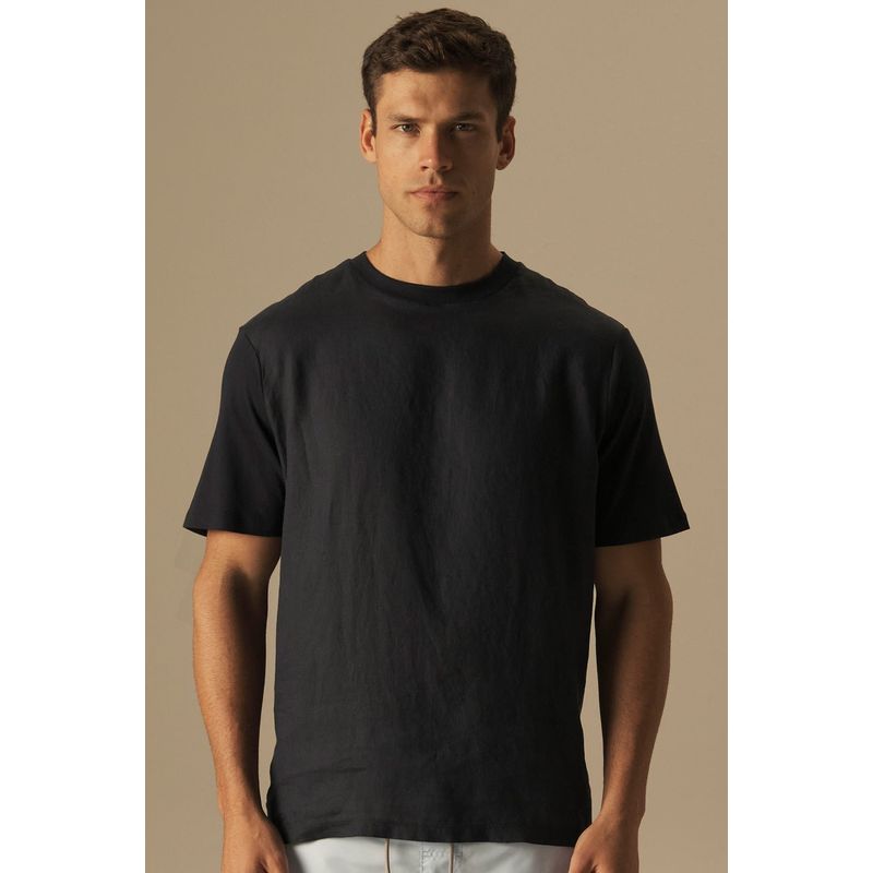 ILOT - CAMISETA OVERSIZED ALGODÓN/LINO MARCA ILOT SH28A52