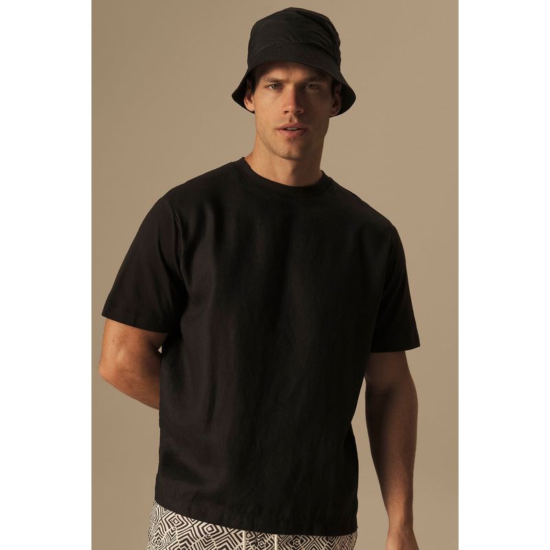 ILOT - CAMISETA OVERSIZED ALGODÓN/LINO MARCA ILOT SH28N52