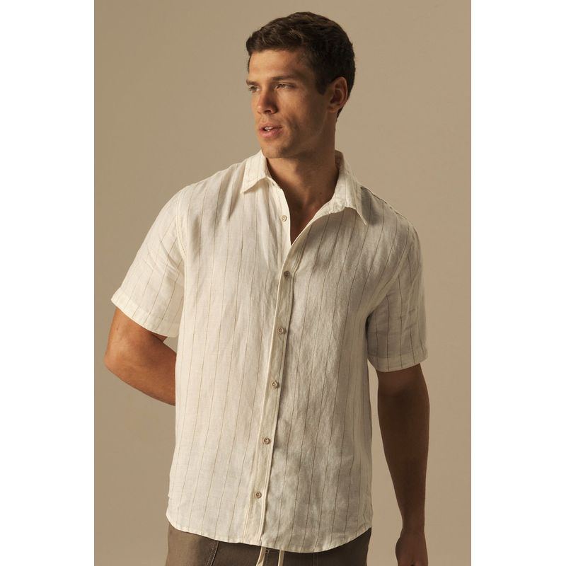 ILOT - CAMISA BALI MANGA CORTA CLÁSICA LINO  MARCA ILOT SH30052