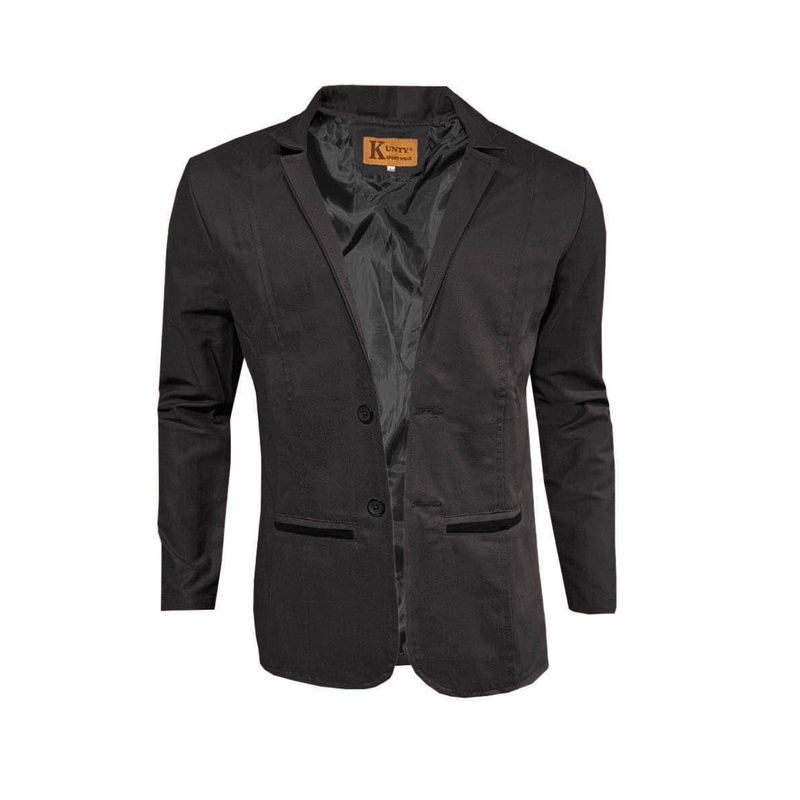 MODA EN CIRCUITO - Chaqueta Tipo Bleiser en Dril Para Hombre CON CODERAS GRIS