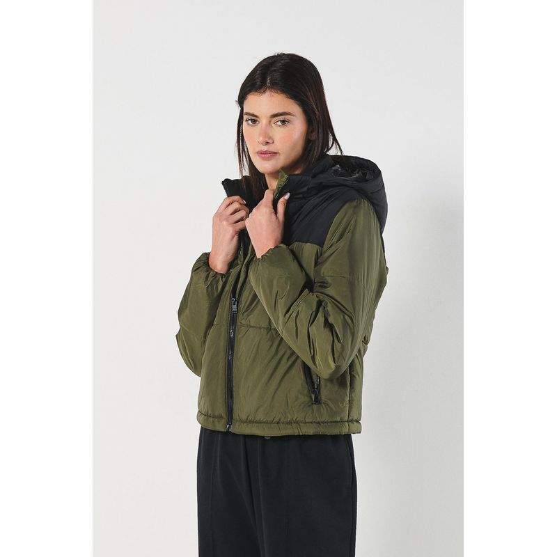 KOAJ - KOAJ Chaqueta acolchada con bloque de color en contraste. MUJER