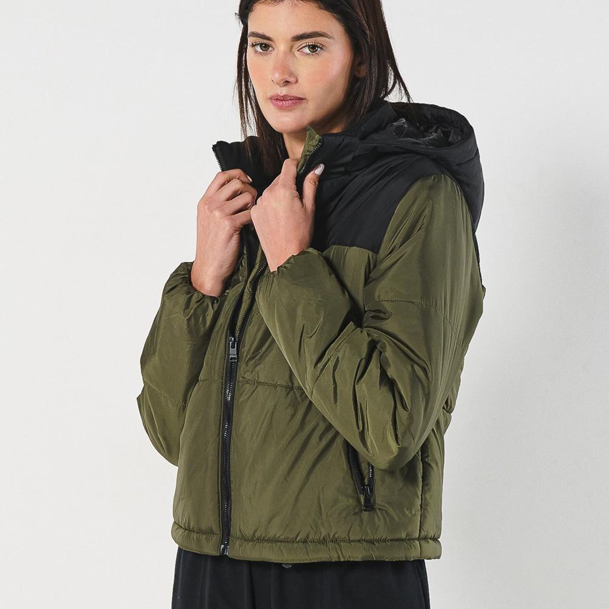 KOAJ - KOAJ Chaqueta acolchada con bloque de color en contraste. Mujer