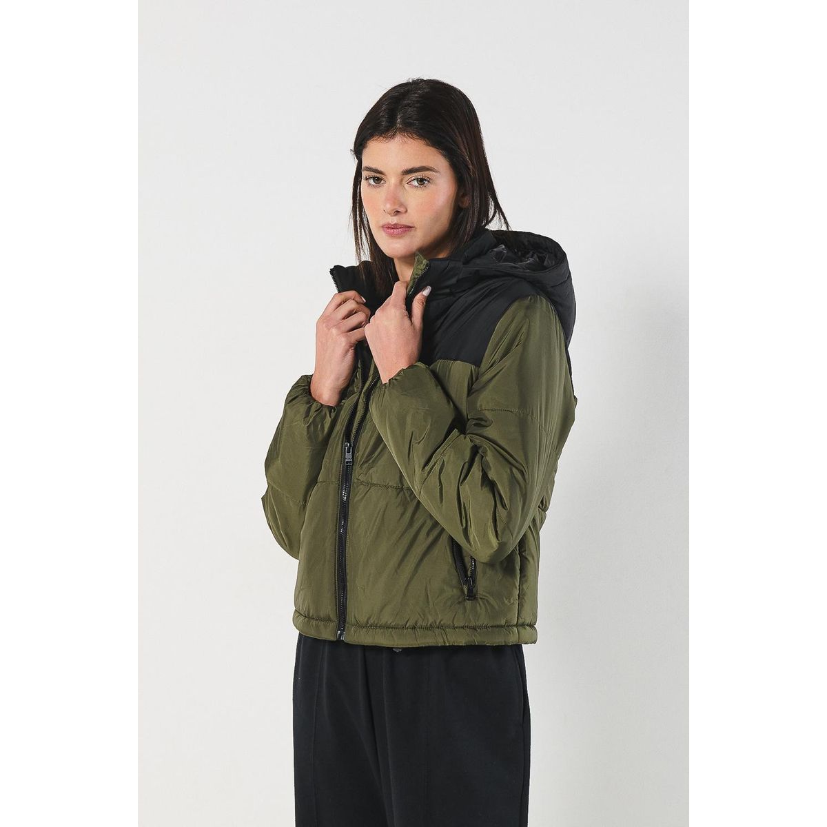 KOAJ - KOAJ Chaqueta acolchada con bloque de color en contraste. Mujer