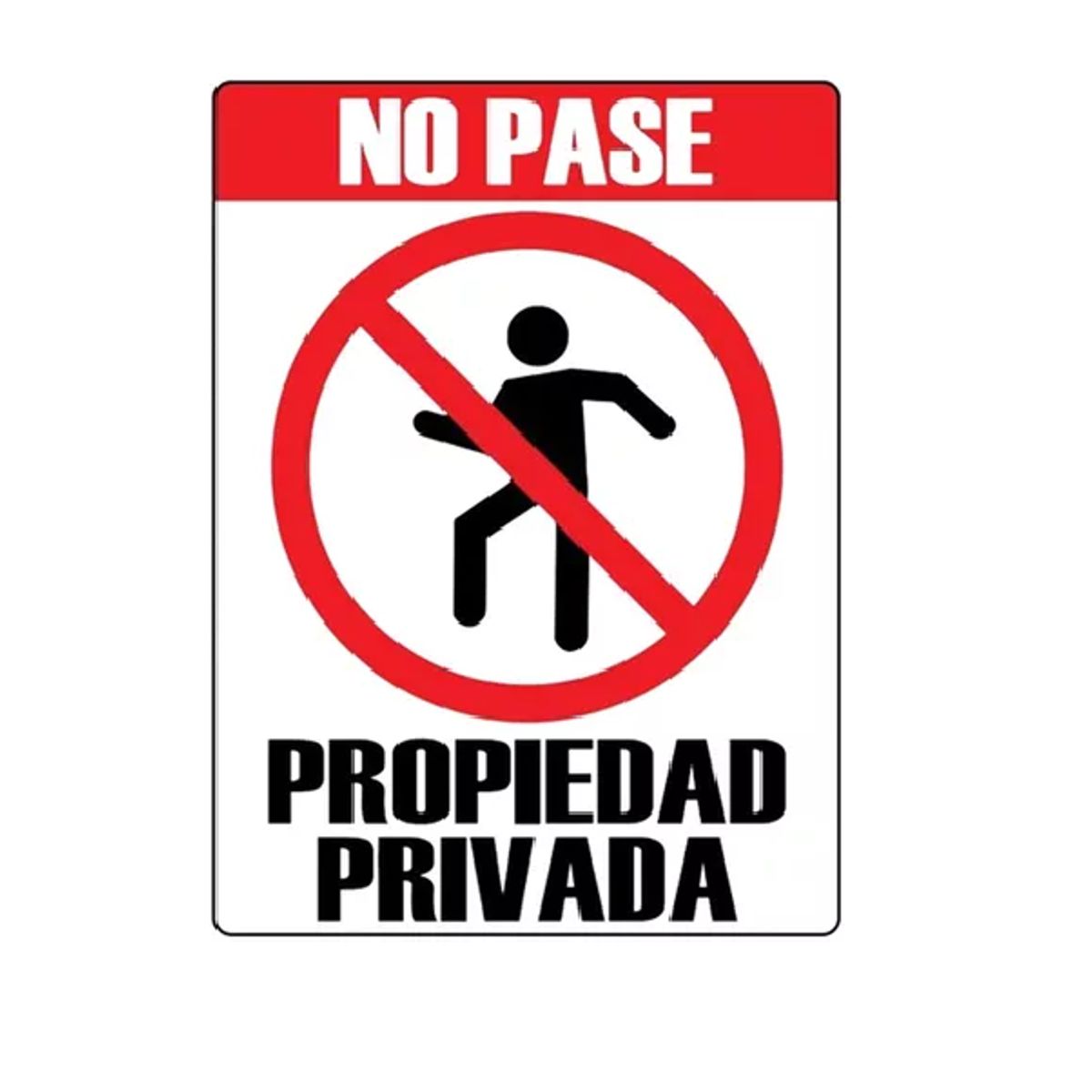 NACIONAL - SEÑALIZACIÓN POLIESTIRENO 30X40 NO PASE PROPIEDAD PRIVADA