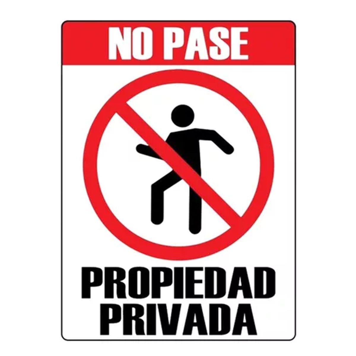 NACIONAL - SEÑALIZACIÓN METALICA 30X20 NO PASE PROPIEDAD PRIVADA