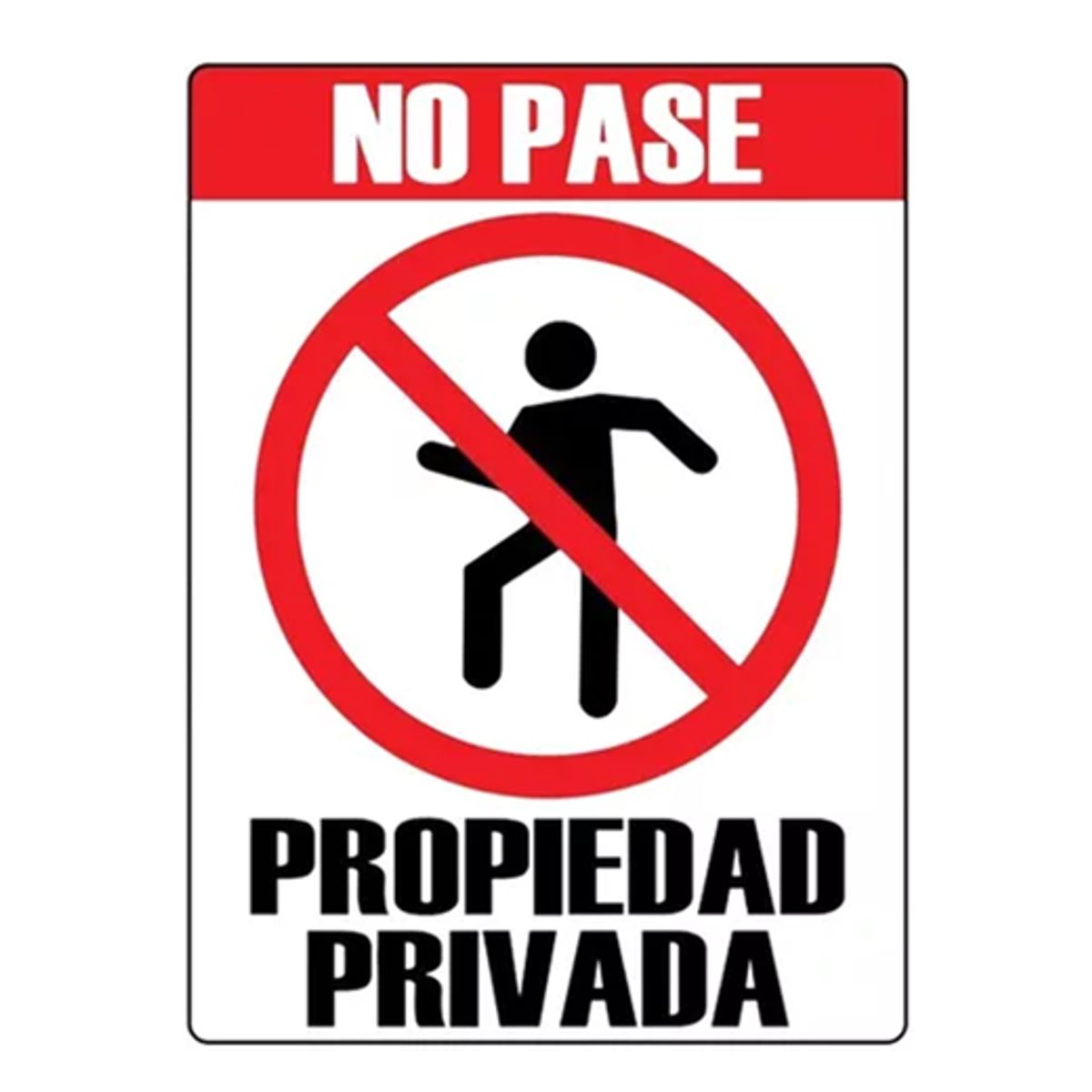 NACIONAL - SEÑALIZACIÓN METALICA 30X20 NO PASE PROPIEDAD PRIVADA