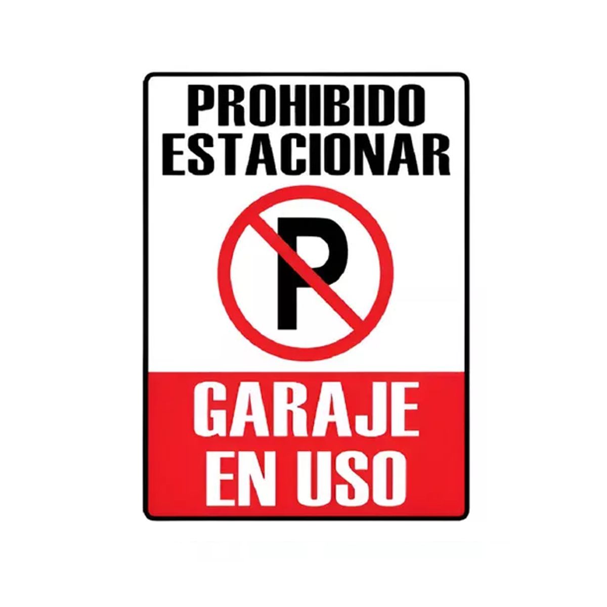 NACIONAL - SEÑALIZACIÓN POLIESTIRENO 30X20 PROHIBIDO ESTACIONAR