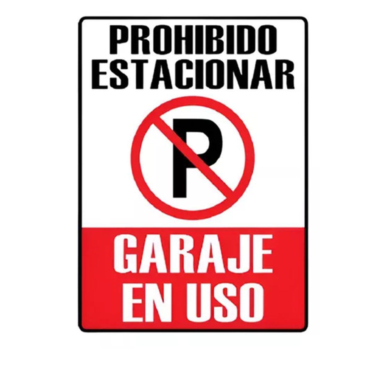 NACIONAL - SEÑALIZACIÓN POLIESTIRENO 30X40 PROHIBIDO ESTACIONAR