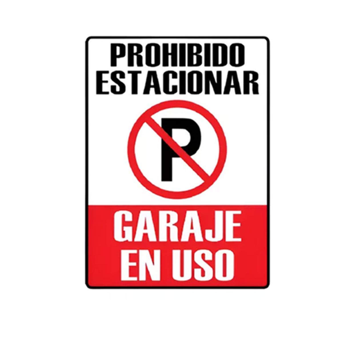 NACIONAL - SEÑALIZACIÓN METALICA 30X20 PROHIBIDO ESTACIONAR
