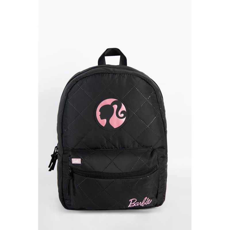 KOAJ - KOAJ Maleta negra con diseño rosado de Barbie MUJER