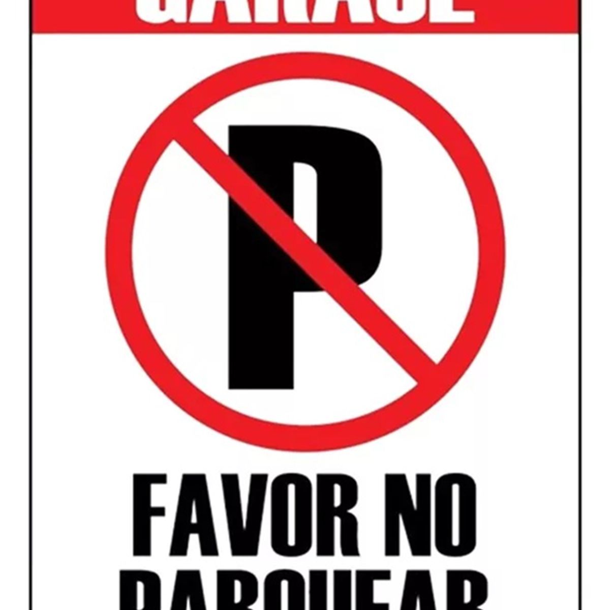 NACIONAL - SEÑALIZACIÓN METALICA LAMINADA 30X40 FAVOR NO PARQUEAR
