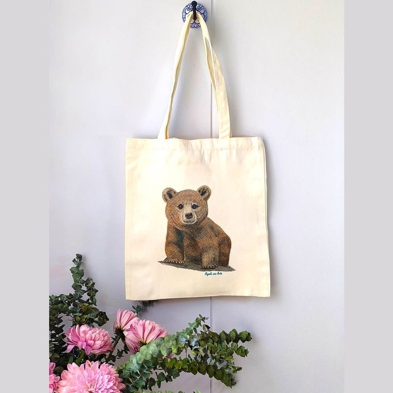 REGALA CON ARTE - Tote Bags Oso Bolsa de Tela