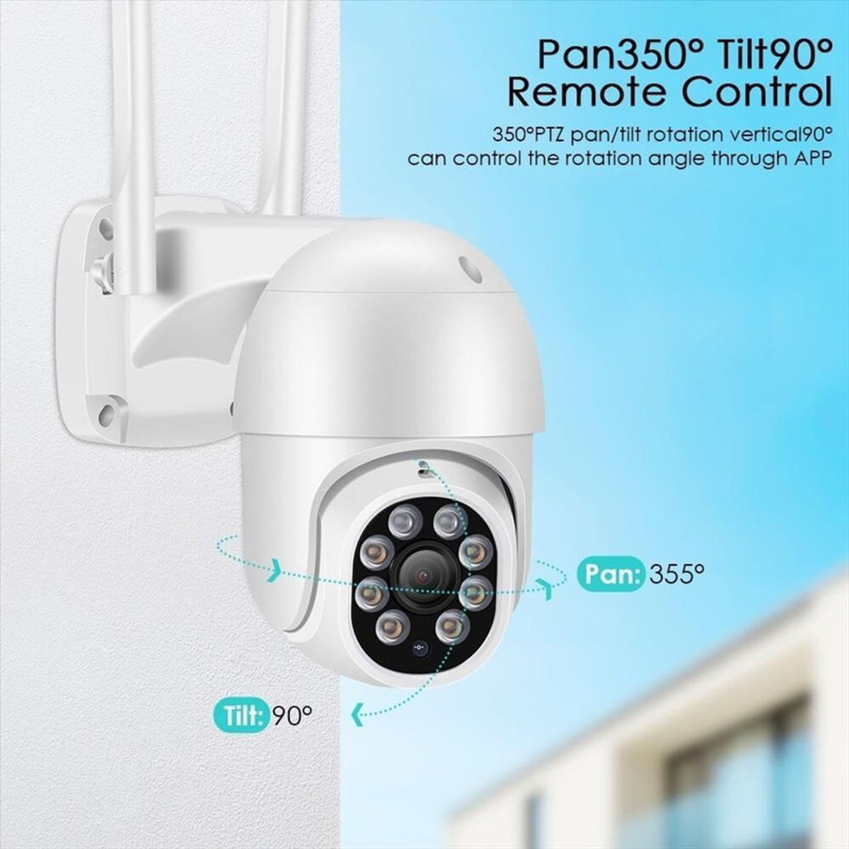 SKY - Camara Seguridad Original V380 para Exterior InteligentePTZ Wifi