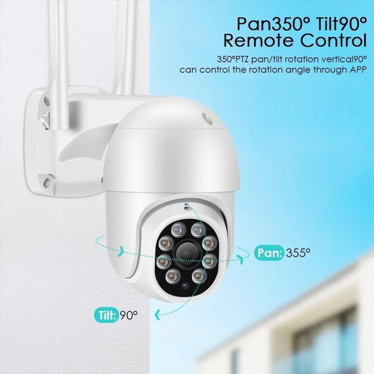 SKY - Camara Seguridad Original V380 para Exterior InteligentePTZ Wifi