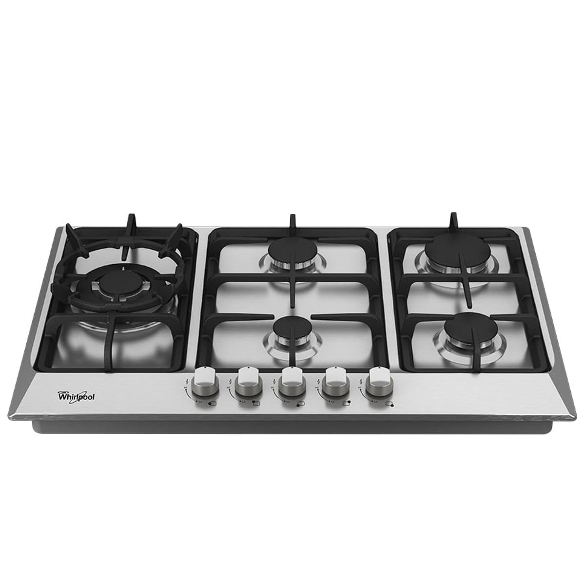 WHIRLPOOL - Cubierta de Gas 75 cm Gris