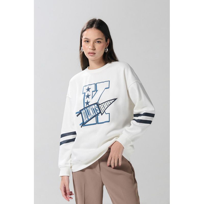 KOAJ - KOAJ Buzo cuello  redondo oversize para mujer MUJER