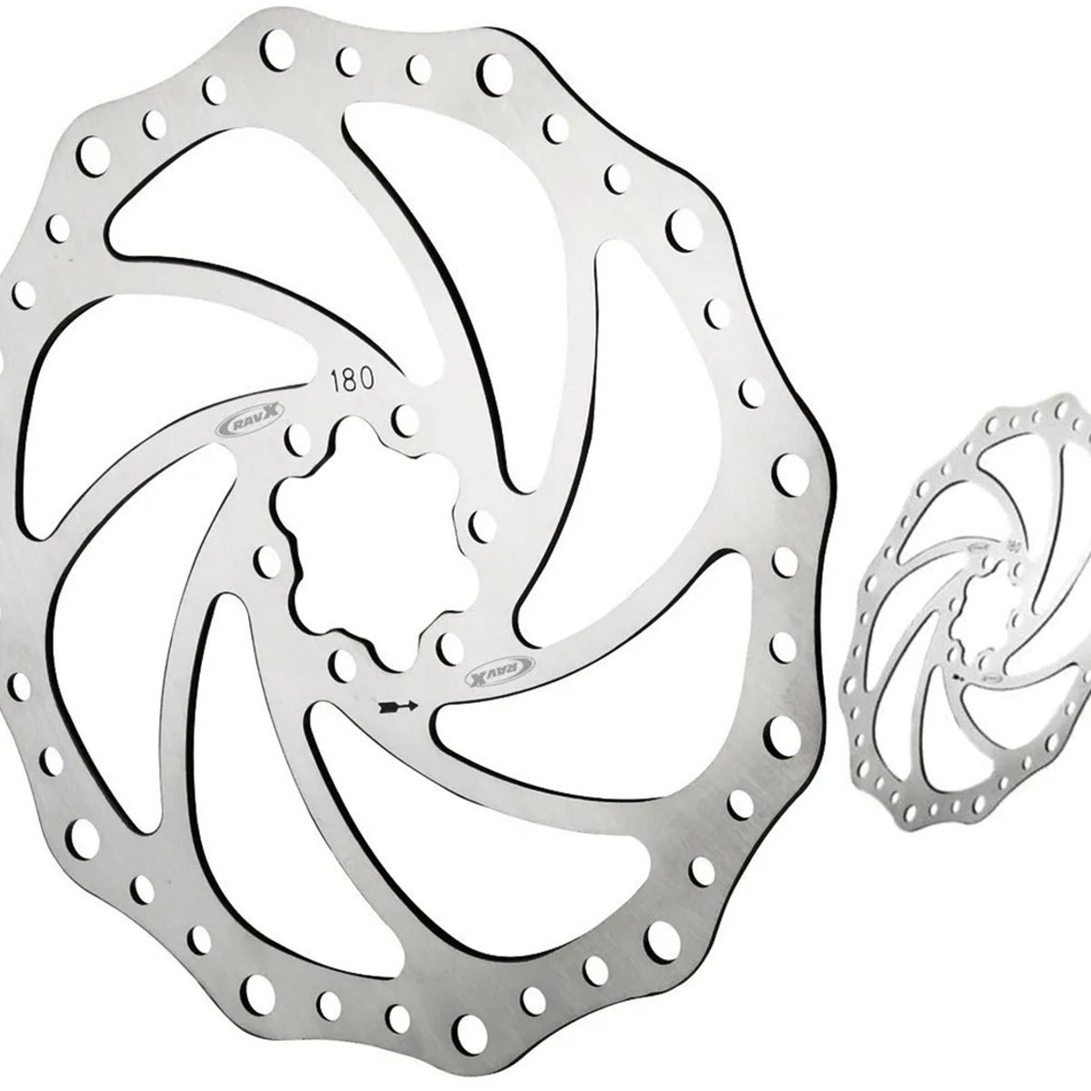 GENERICO - Disco Rotor Freno Ravx 180mm 6 Tornillos Repuesto Bicicleta