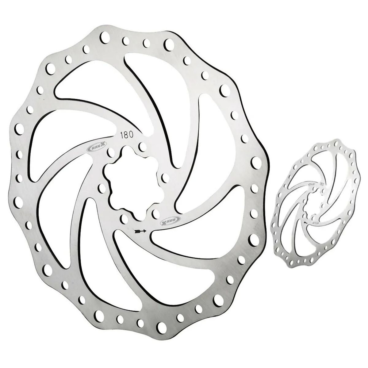 GENERICO - Disco Rotor Freno Ravx 180mm 6 Tornillos Repuesto Bicicleta