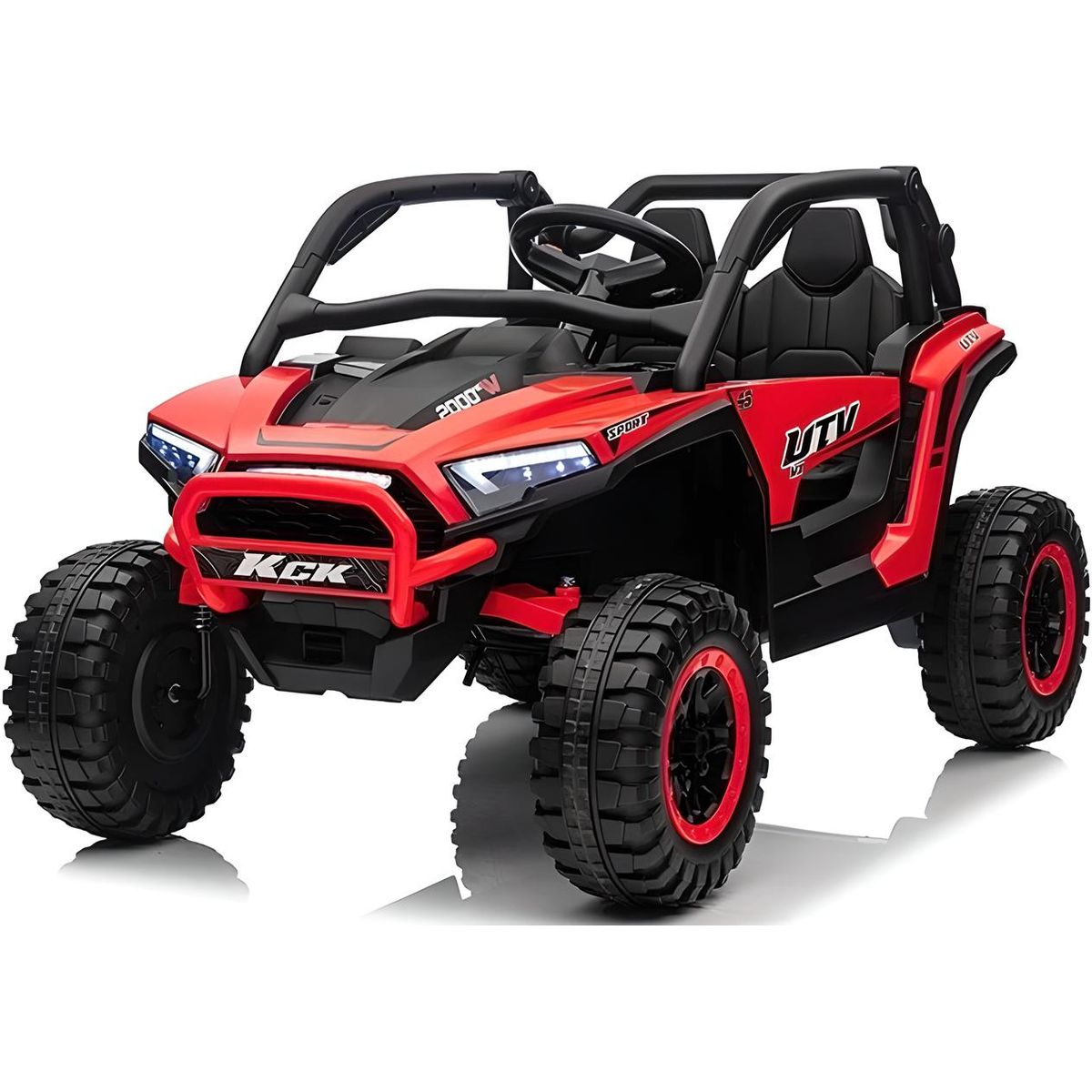 BEBESUNITA - Carro Moto Electrico 24V Niño Ctrol Llanta Caucho 4X4 Rojo