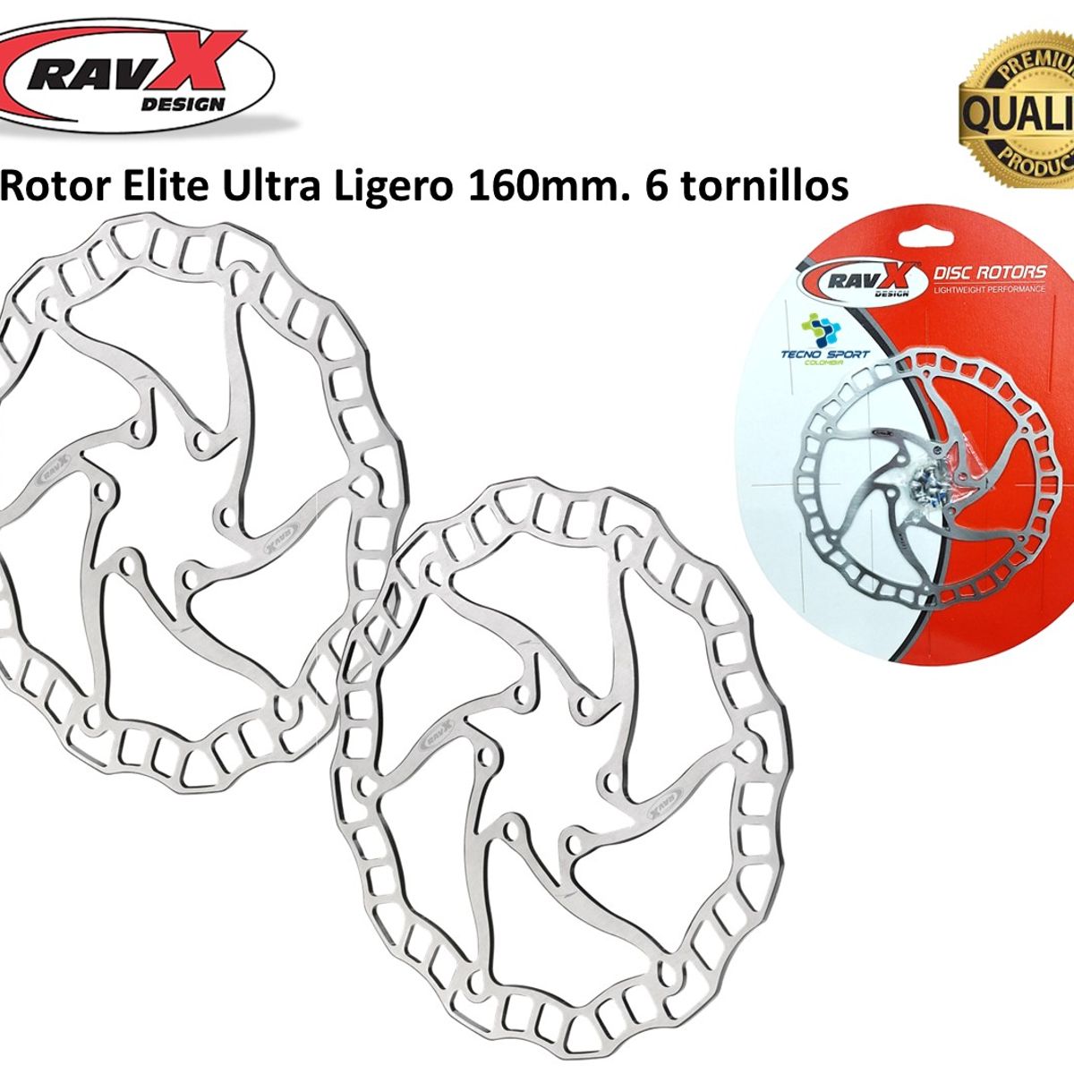 GENERICO - Disco Rotor Bicicleta Freno Ravx 160mm 6t Ultraligero X2 Und