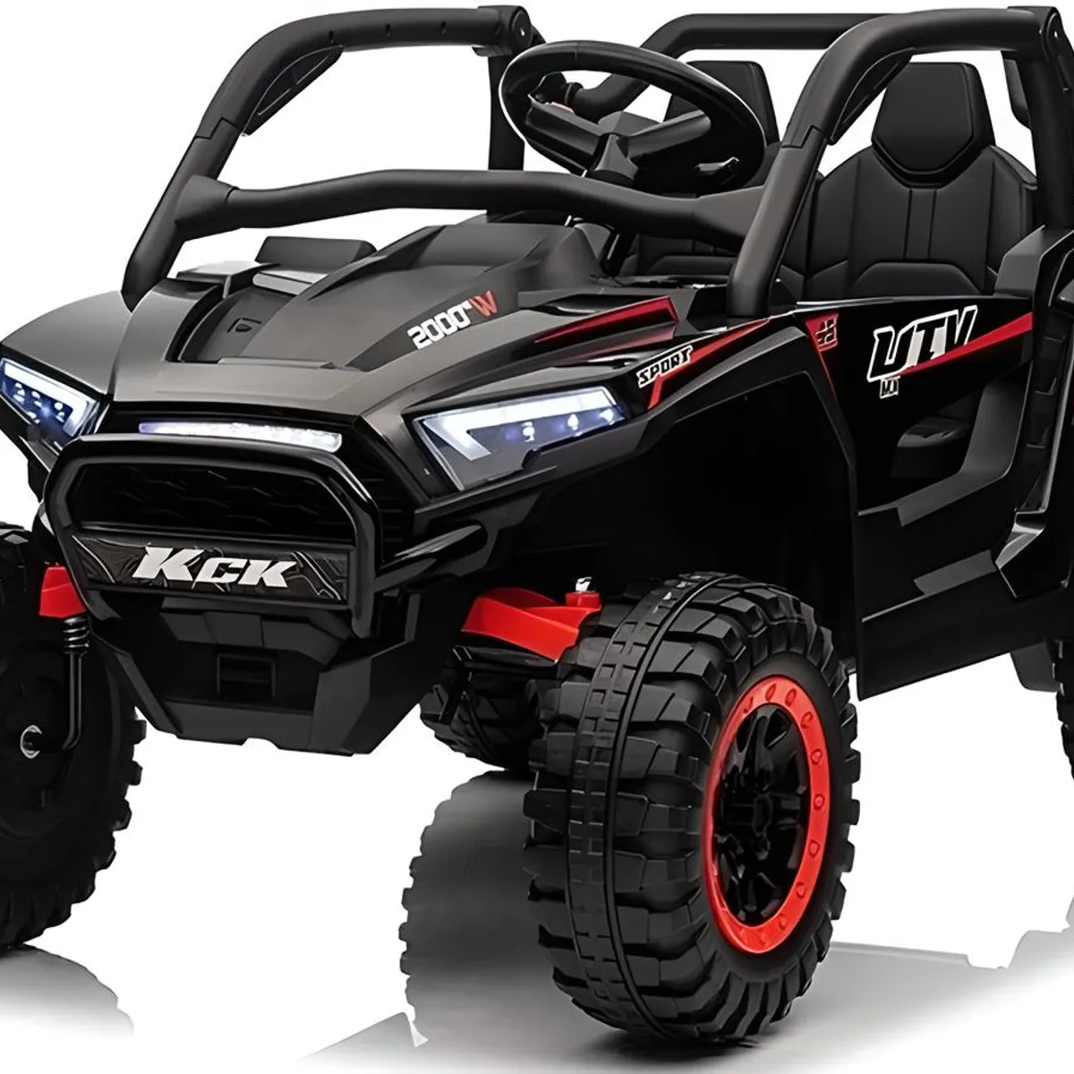 BEBESUNITA - Carro Moto Electrico 24V Niño Ctrol Llanta Caucho 4x4 Negro