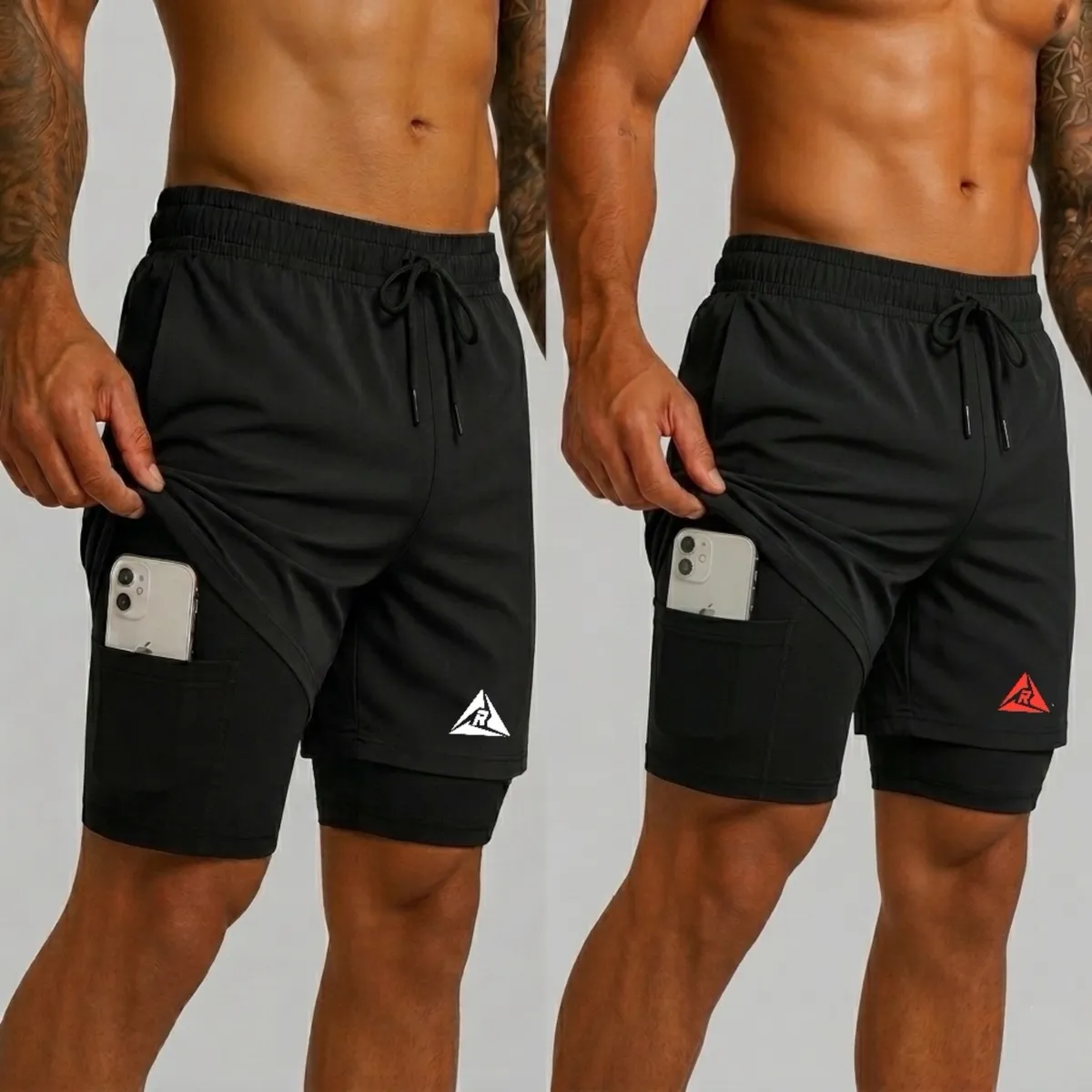 RIPPLE FT - Combo x2 Pantalonetas con Licra Corta 3 Bolsillos GYM
